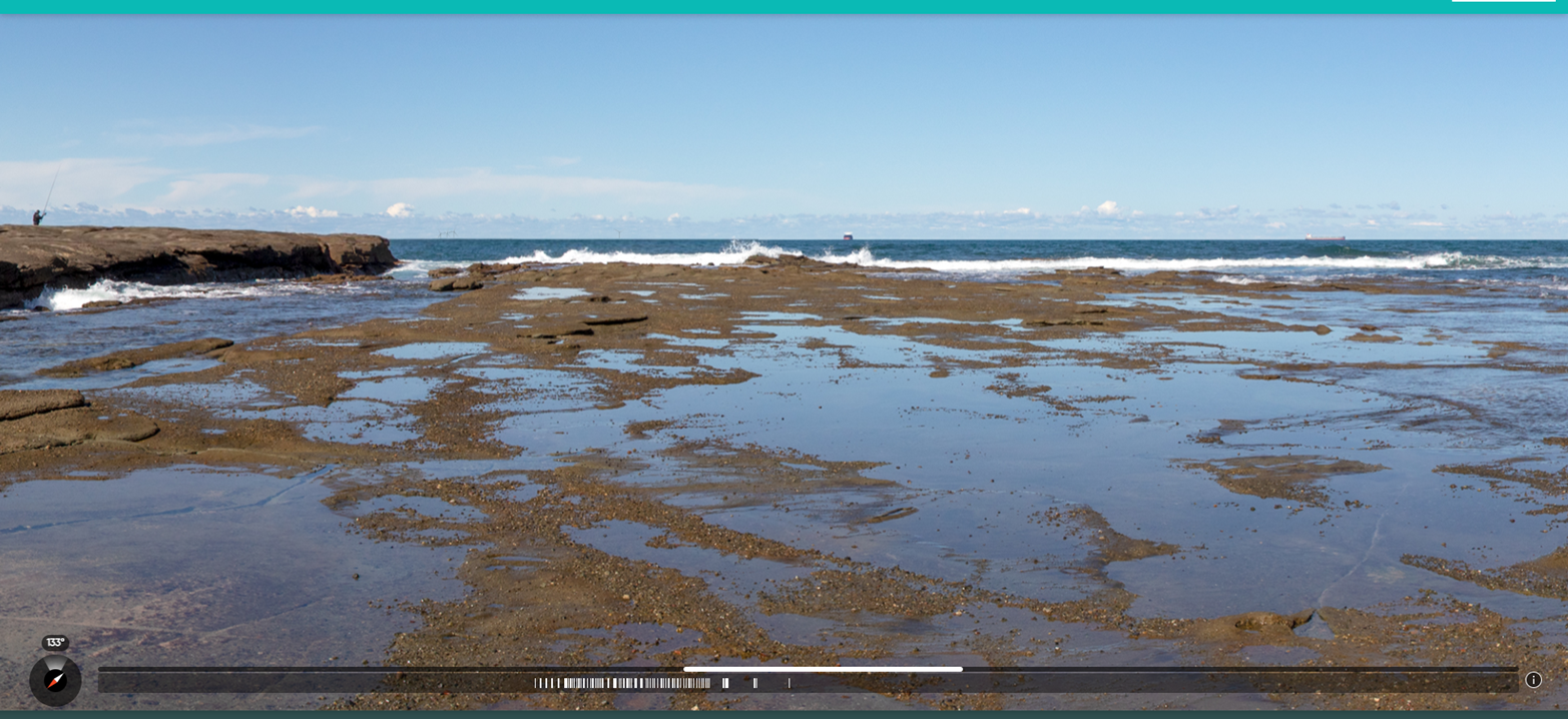 110 turbines. Height 260-280m. 6m above sea level, turbines ~26km away – day.